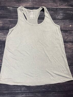 Athletic Works Light Gray Racerback Tank Top